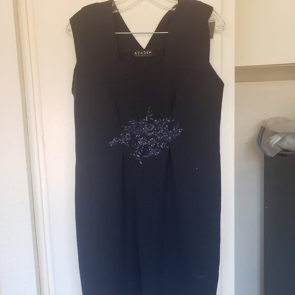 Azadeh San Francisco Dark Blue w/applique Dress - Picture 1 of 7